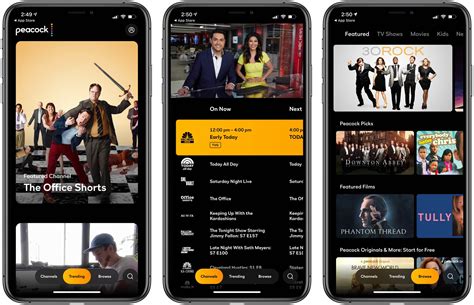 Peacock's user-friendly interface showcasing its vast content library