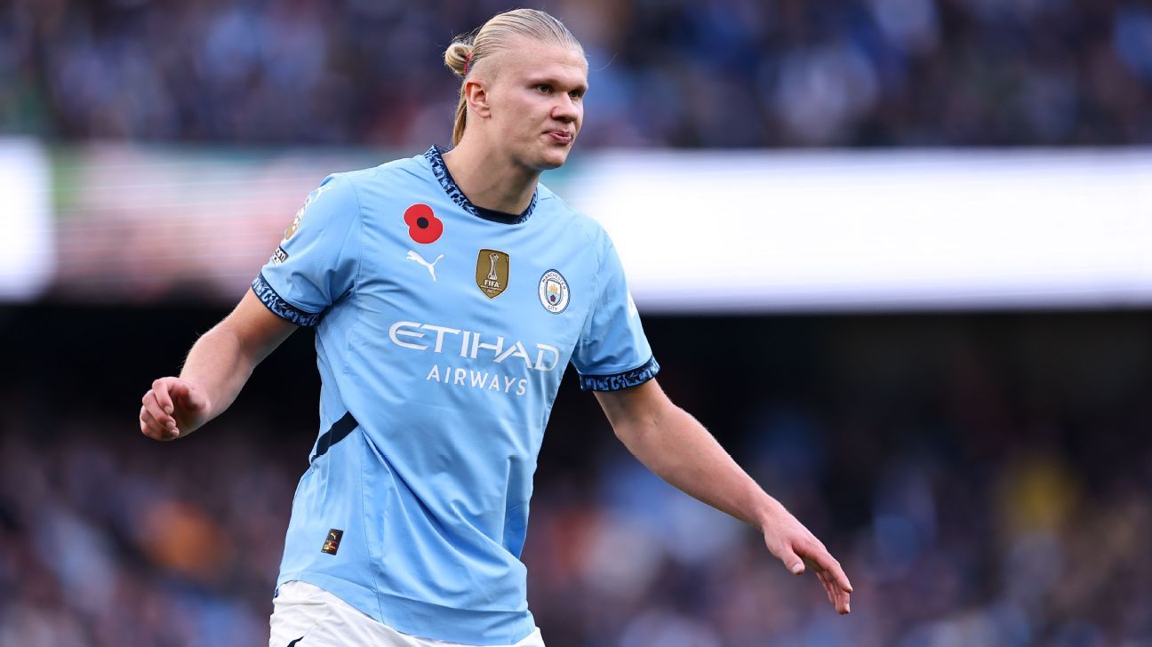 Haaland breaks Alan Shearer's record for fastest to 100 Premier League goals.