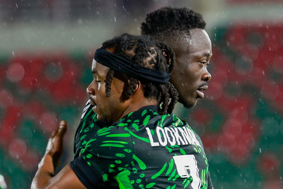 Victor Osimhen reacts during a Nigeria attack against Tanzania