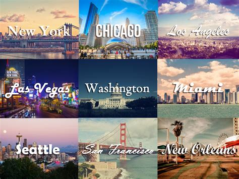 Visual representation of city nicknames like Motor City, Windy City, and Emerald City with corresponding city skylines.