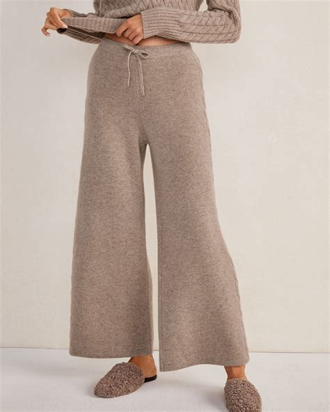 Oprah-approved cashmere cargo pants in rich mocha from Haven Well Within