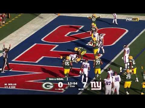 Christian Watson celebrates a touchdown with Malik Willis after the Packers' first score.
