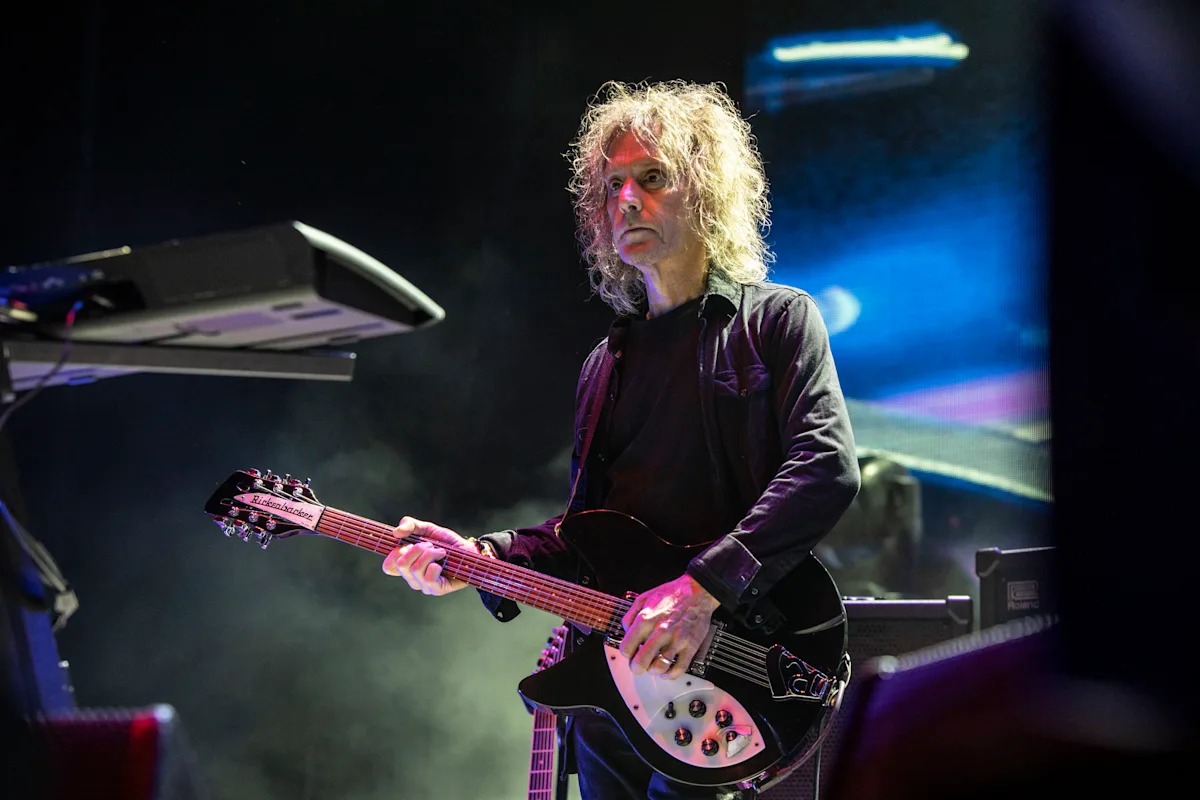Perry Bamonte performing at The Cure's Show Of A Lost World concert in London, November 2024.