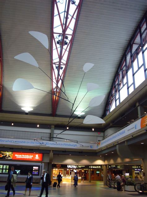 Alexander Calder's iconic 'Pittsburgh' mobile in the terminal's central atrium