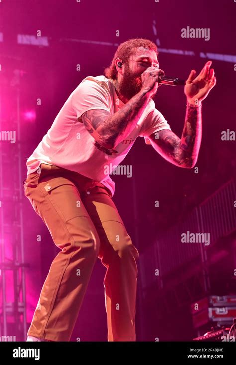 Post Malone delivers an energetic performance during his tour
