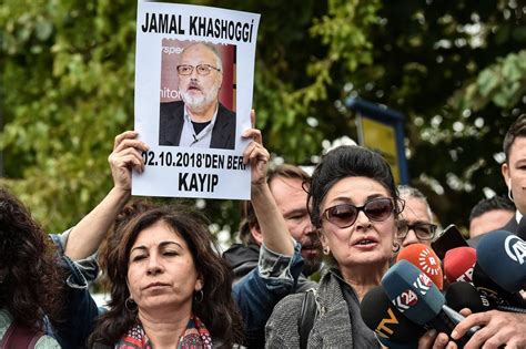 Activists gather for a vigil commemorating Jamal Khashoggi in Istanbul