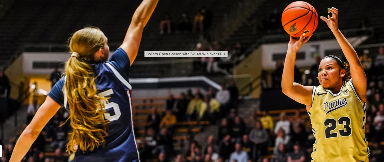 The Purdue Boilermakers celebrate their 82-67 victory over Eastern Illinois.