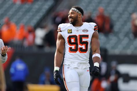 Myles Garrett aims to disrupt the Ravens' offense on Sunday.