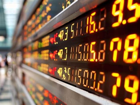 Electronic display showing real-time futures market data