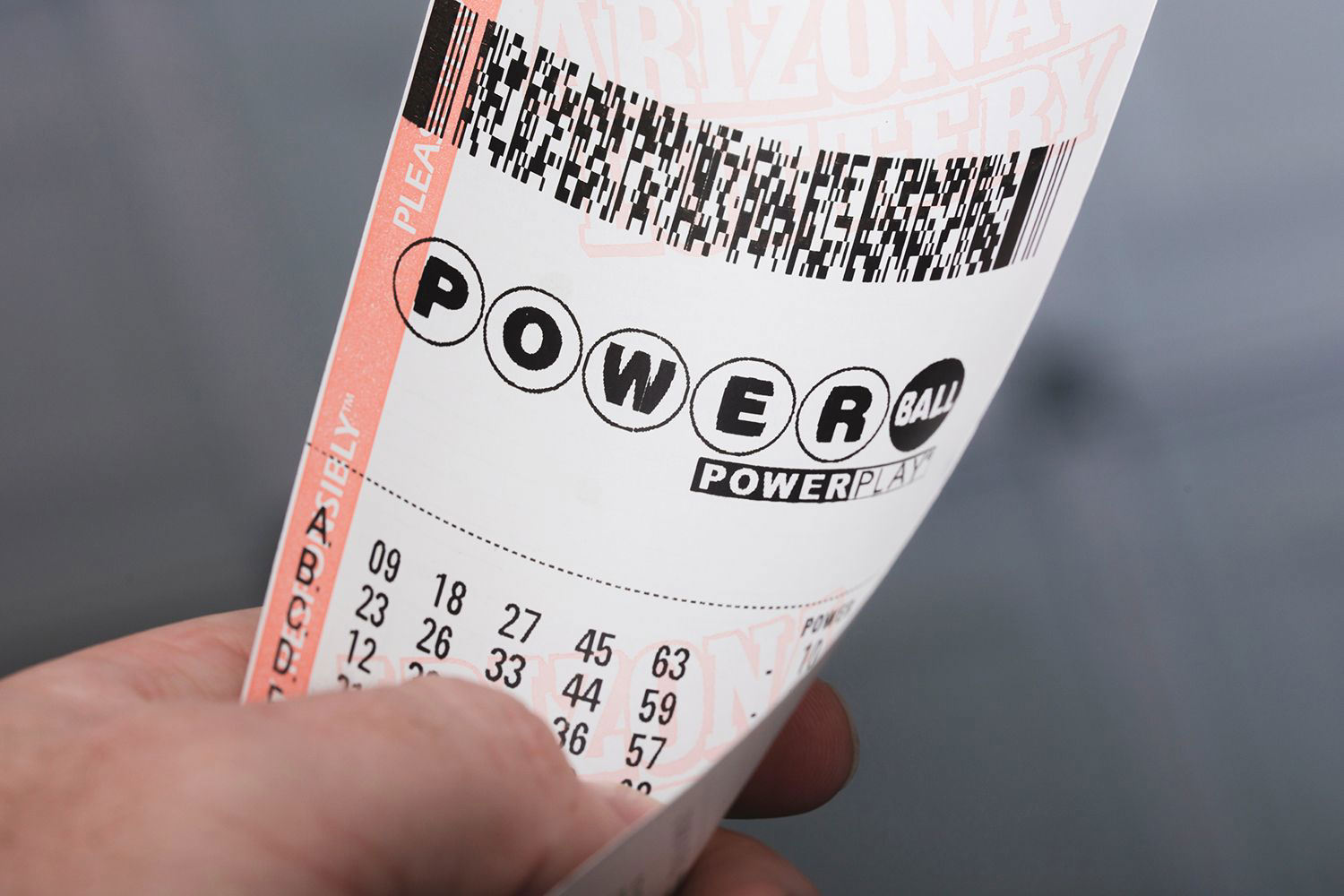 The Powerball jackpot display showing the climbing $467 million prize