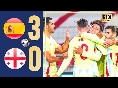 Ferran Torres celebrates after scoring his second goal.