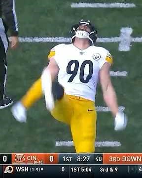 T.J. Watt sacks quarterback during critical defensive series