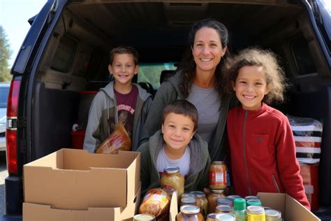 Community volunteers preparing Thanksgiving meals at a local food bank.