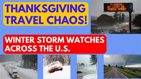 Travelers should be prepared for potential winter weather during the Thanksgiving holiday.