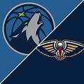 Intense action during the Timberwolves' overtime victory against the Pelicans.