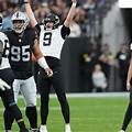 Jaguars kicker Cam Little celebrates his 45-yard field goal following the penalties from the brawl.