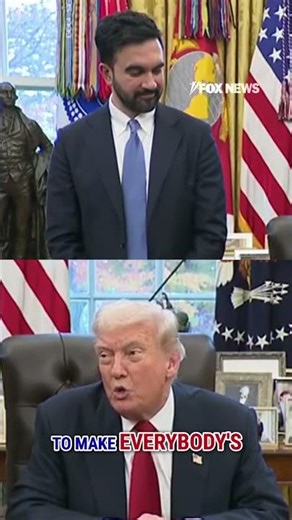 President Trump and Mayor-elect Mamdani share a handshake during their joint press conference in the White House.