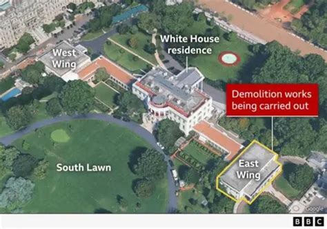 The site where Trump's ballroom replaced the historic East Wing.