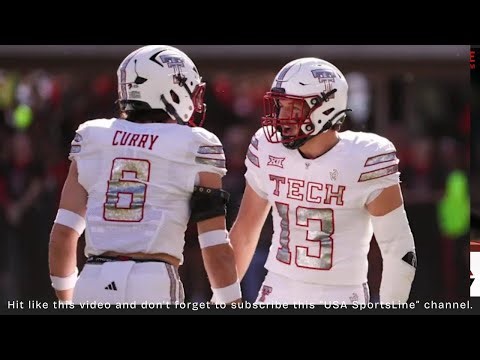 Knights defensive linemen pressure the Red Raiders' offensive line
