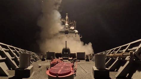 USS Gettysburg conducting missile operations during the 2024-2025 deployment.