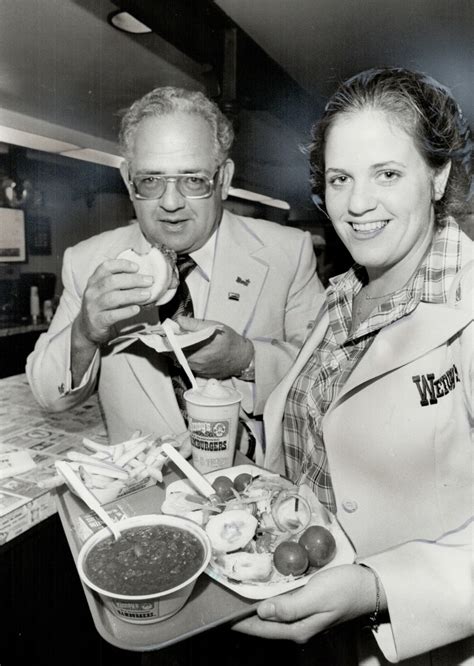 Wendy Thomas shares a moment with her father, Dave Thomas, the founder of Wendy's.