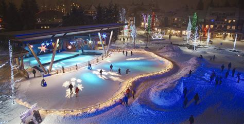 Glide into winter at Whistler's iconic outdoor skating rink.