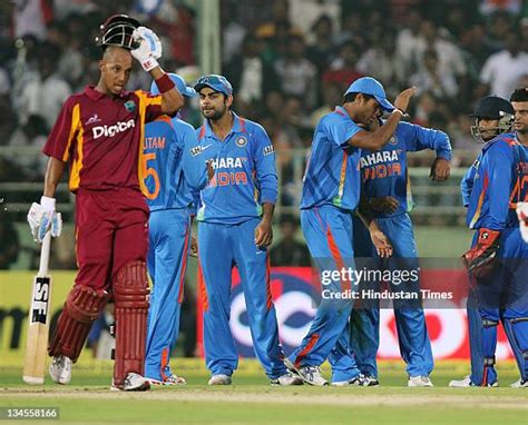 West Indies players erupt in celebration after a crucial dismissal during the WI vs NZ match.