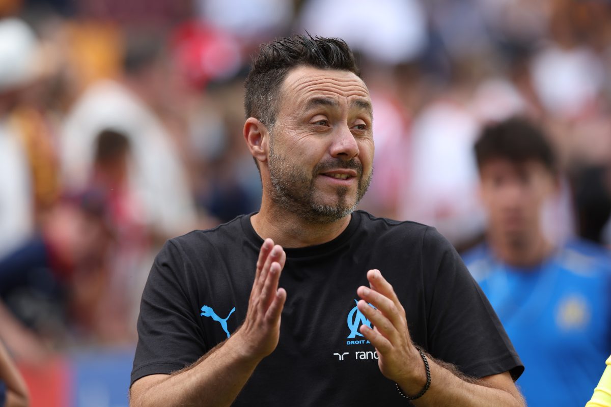 Marseille head coach Francesco Zerbi discussing team strategy.
